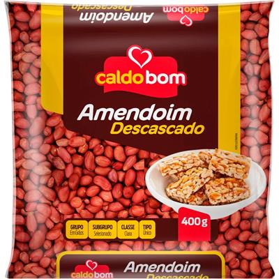 AMENDOIM ÚNICO DESCASCADO CALDO BOM 400G