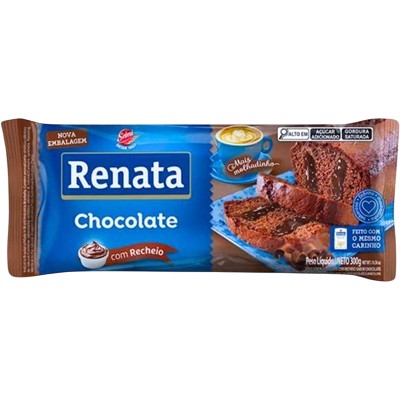 BOLO DE CHOCOLATE RECHEADO CHOCOLATE RENATA 300G