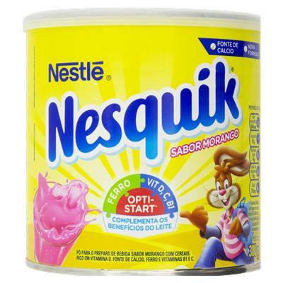 PÓ PARA PREPARO BEBIDA MORANGO NESQUIK LATA 380G