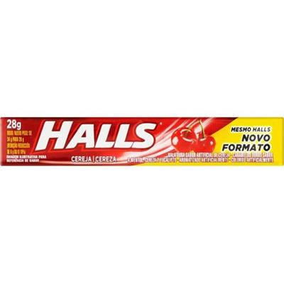 BALA DURA SABOR CEREJA HALLS 28G