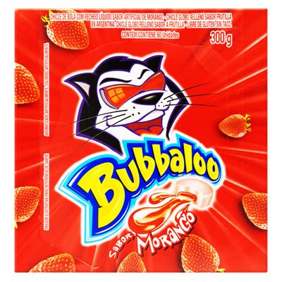 CHICLETE MORANGO BUBBALOO CAIXA 300G 60UN