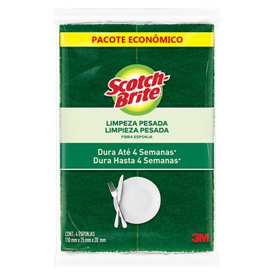 ESPONJA LIMPEZA PESADA SCOTCH-BRITE 4UN