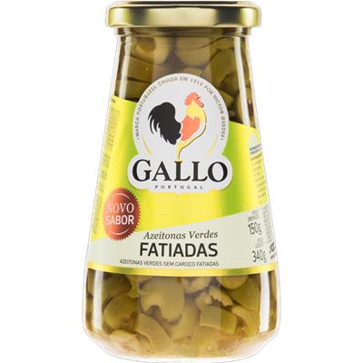 AZEITONA VERDE FATIADA EM CONSERVA GALLO 150G