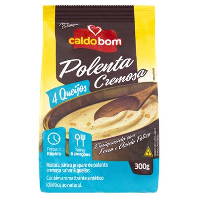 POLENTA CREMOSA 4 QUEIJOS CALDO BOM PACOTE 300G