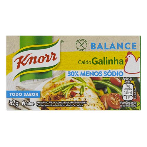 CALDO EM TABLETE GALINHA KNORR BALANCE 57G 6UN