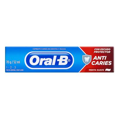 CREME DENTAL ANTICÁRIES DE MENTA SUAVE ORAL-B 70G