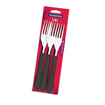 GARFO TRAMONTINA 3 PEÇAS INOX PRETO