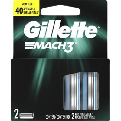 CARGA PARA APARELHO DE BARBEAR MACH 3 GILLETTE 2UN