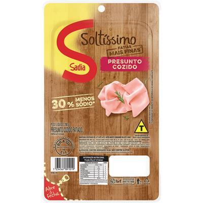 PRESUNTO COZIDO FATIADO SOLTÍSSIMO SADIA 200G