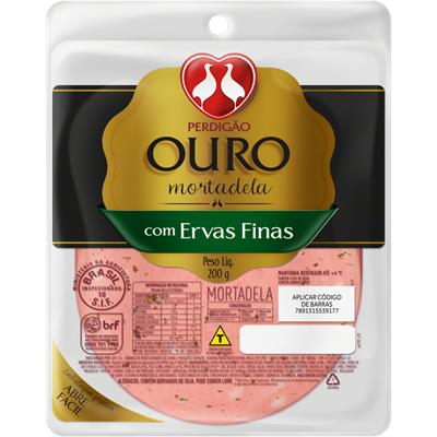 MORTADELA COM ERVAS FINAS OURO PERDIGÃO 200G