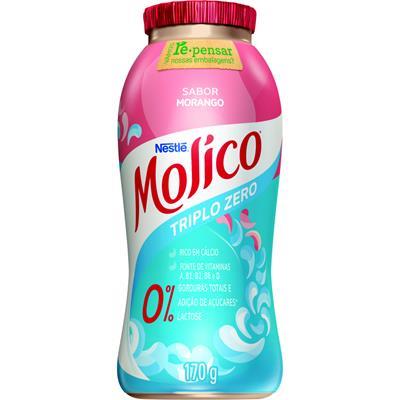 IOGURTE DESNATADO MORANGO ZERO LACTOSE MOLICO 170G