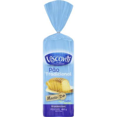 PÃO DE FORMA MACIO TRADICIONAL VISCONTI 400G