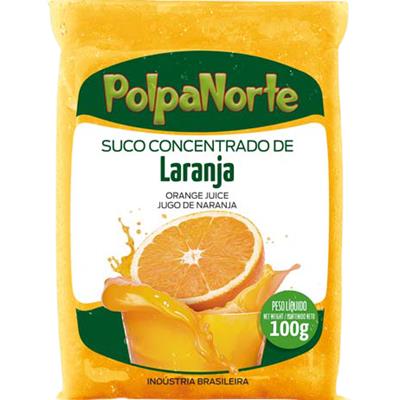 POLPA DE FRUTA SABOR LARANJA POLPANORTE 100G