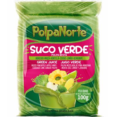 POLPA DE FRUTA SABOR SUCO VERDE POLPANORTE 100G