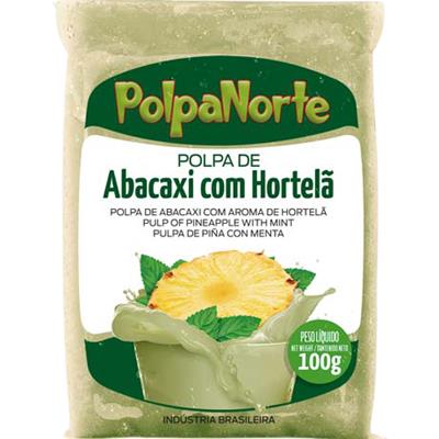 POLPA DE FRUTA ABACAXI COM HORTELÃ POLPANORTE 100G