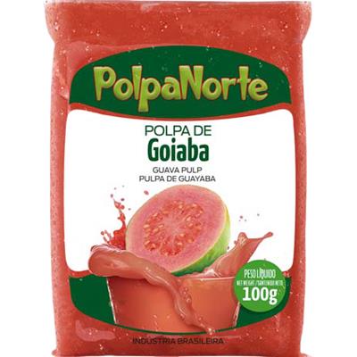 POLPA DE FRUTA SABOR GOIABA POLPANORTE 100G