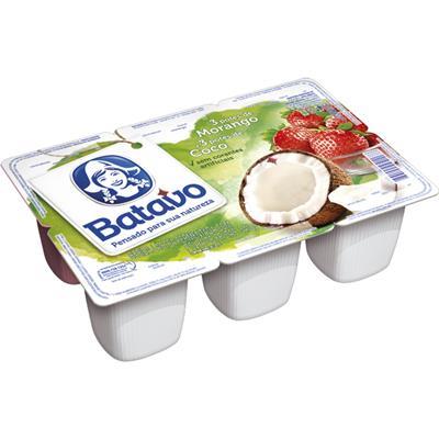 BEBIDA LÁCTEA SABOR MORANGO E COCO BATAVO 6UN