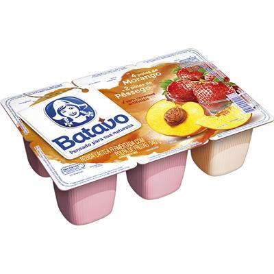 BEBIDA LÁCTEA SABOR MORANGO E PÊSSEGO BATAVO 6UN