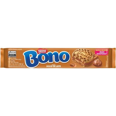 BISCOITO RECHEIO SABOR DOCE DE LEITE BONO 90G