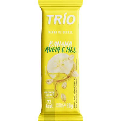 BARRA DE CEREAL COM BANANA, AVEIA E MEL TRÍO 20G