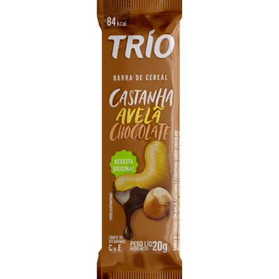 BARRA DE CEREAL COM AVELÃ E CASTANHA TRÍO 20G