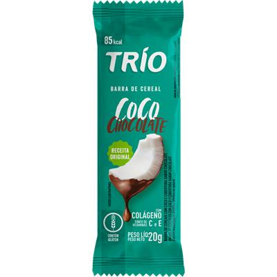 BARRA DE CEREAL COCO COBERTURA CHOCOLATE TRÍO 20G
