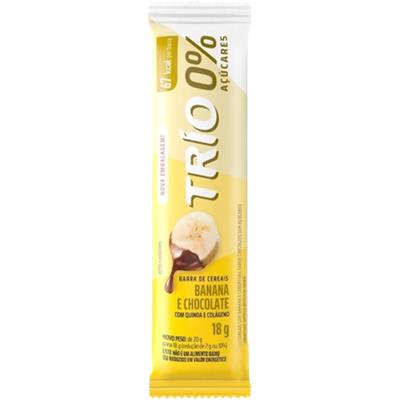BARRA DE CEREAL BANANA CHOCOLATE ZERO TRIO 18G