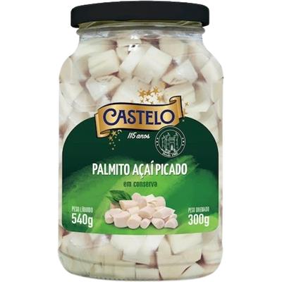 PALMITO AÇAÍ PICADO EM CONSERVA CASTELO 540G