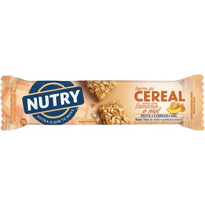 BARRA DE CEREAL AVEIA COM BANANA E MEL NUTRY 22G