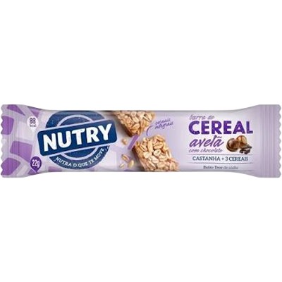 BARRA DE CEREAL DE AVELÃ COM CHOCOLATE NUTRY 22G