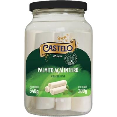PALMITO AÇAÍ INTEIRO EM CONSERVA CASTELO 540G