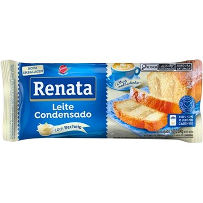 BOLO RECHEADO SABOR LEITE CONDENSADO RENATA 300G