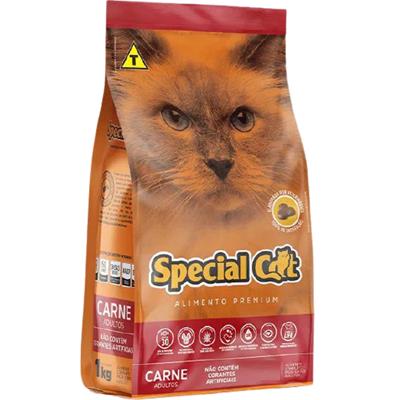 RAÇÃO DE GATOS ADULTOS SABOR CARNE SPECIAL CAT 1KG