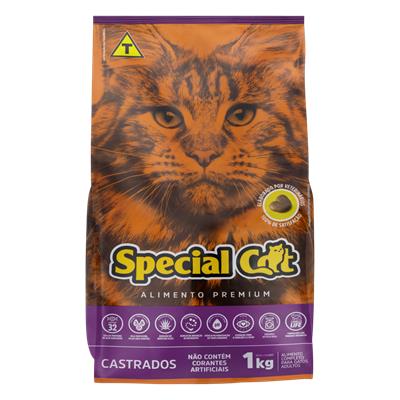 RAÇÃO DE GATOS CASTRADOS ADULTOS SPECIAL CAT 1KG