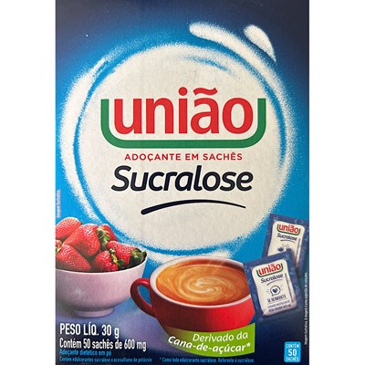 ADOÇANTE EM PÓ SUCRALOSE EM SACHÊ UNIÃO 30G