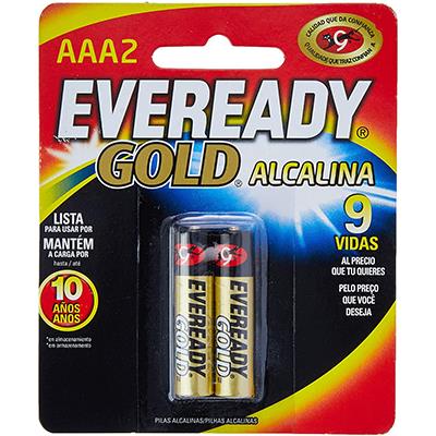 PILHA EVEREADY GOLD ALCALINA AAA 2UN