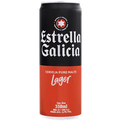 CERVEJA LAGER PURO MALTE ESTRELLA GALICIA 350ML