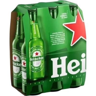 CERVEJA LAGER PREMIUM HEINEKEN 330ML 6UN