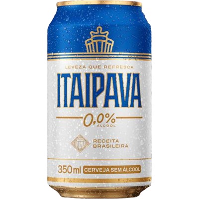 CERVEJA LEVE PILSEN SEM ÁLCOOL ITAIPAVA 350ML