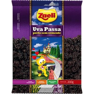 UVAS PASSA PRETA SEM SEMENTE ZAELI 200G