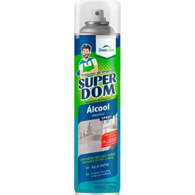 ÁLCOOL MULTIUSO AEROSOL 66,6º INPM SUPER DOM 400ML