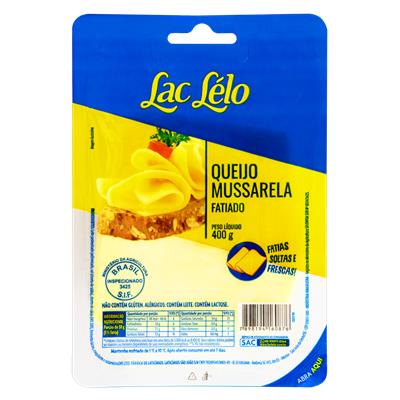 QUEIJO MUSSARELA FATIADO LAC LÉLO 400G