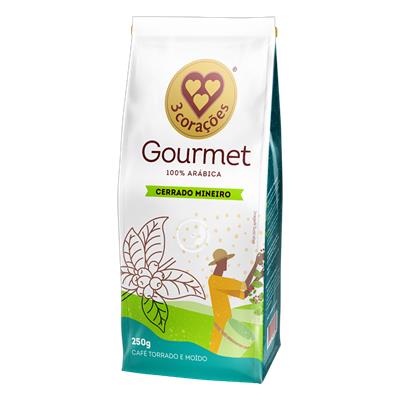 CAFÉ GOURMET CERRADO MINEIRO 3 CORAÇÕES 250G