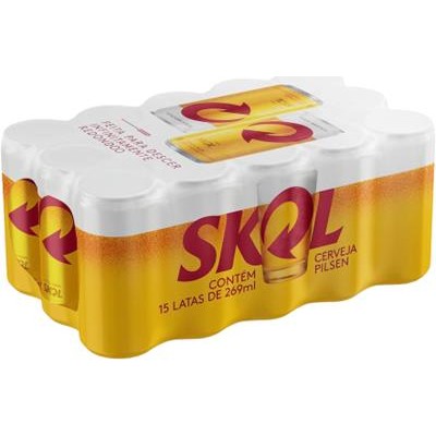 CERVEJA TIPO PILSEN SKOL 269ML 15UN