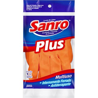 LUVA MULTIUSO PLUS P LARANJA SANRO