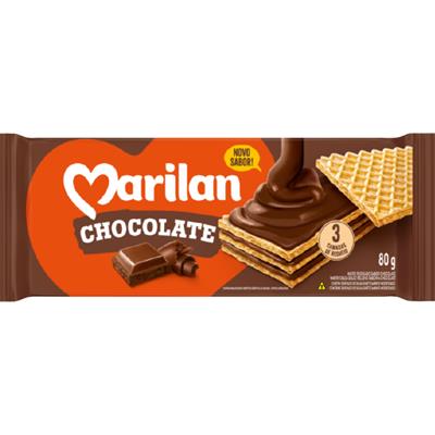BISCOITO WAFER SABOR CHOCOLATE MARILAN 80G