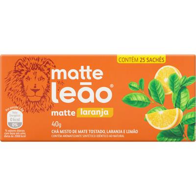 CHÁ MATE TOSTADO COM LARANJA MATTE LEÃO 40G 25UN