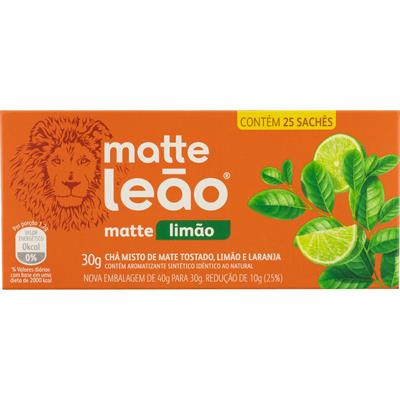 CHÁ MATE TOSTADO COM LIMÃO MATTE LEÃO 30G 25UN