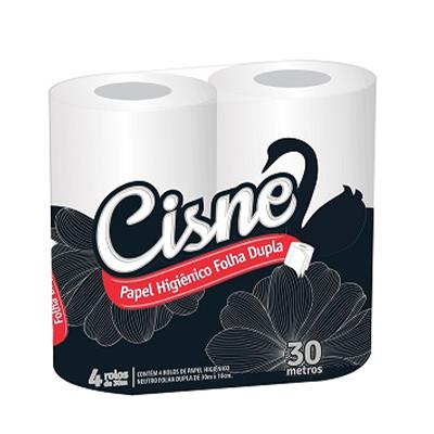 PAPEL HIGIÊNICO FOLHA DUPLA CISNE 4UN 30M
