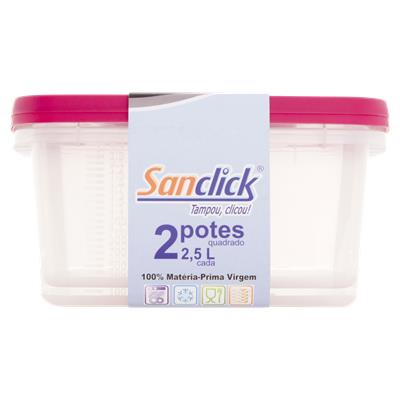 POTE PLÁSTICO ROSA PLÁSTICOS SANTANA 2,5L 2UN